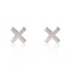 Linda Tahija Cross St Silver Stud Earring