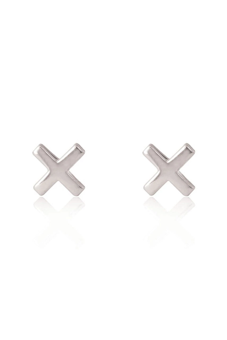 Linda Tahija Cross St Silver Stud Earring