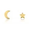 Linda Tahija Star + Moon 14k Gold Plate Stud Earring Jewellery
