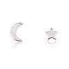 Linda Tahija Star + Moon St Silver Stud Earring Jewellery
