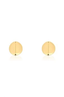 Linda Tahija Jewellery Ridge Gold St Silver Stud Earring