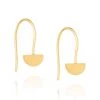 Linda Tahija Jewellery Yolly Semi Circle 14k Gold Plate Hook Earrings
