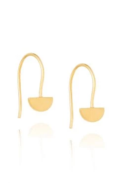 Linda Tahija Jewellery Yolly Semi Circle 14k Gold Plate Hook Earrings