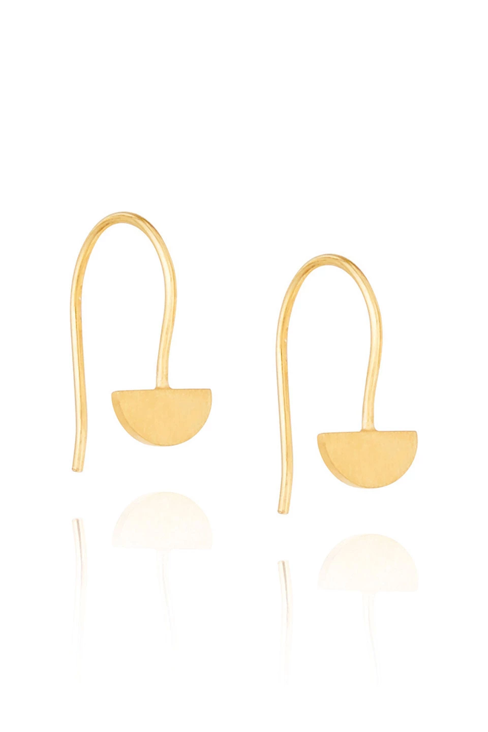 Linda Tahija Jewellery Yolly Semi Circle 14k Gold Plate Hook Earrings