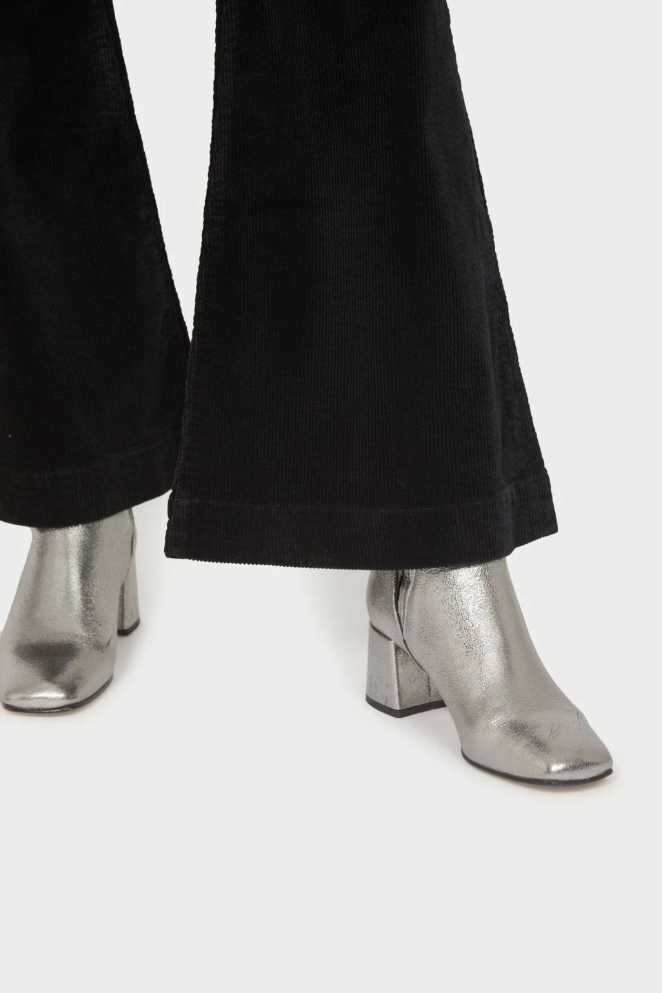 Rollas New In Eastcoast Flare Black Velvet Pant