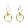 Linda Tahija Heart Halo 14k Gold Plate Earrings