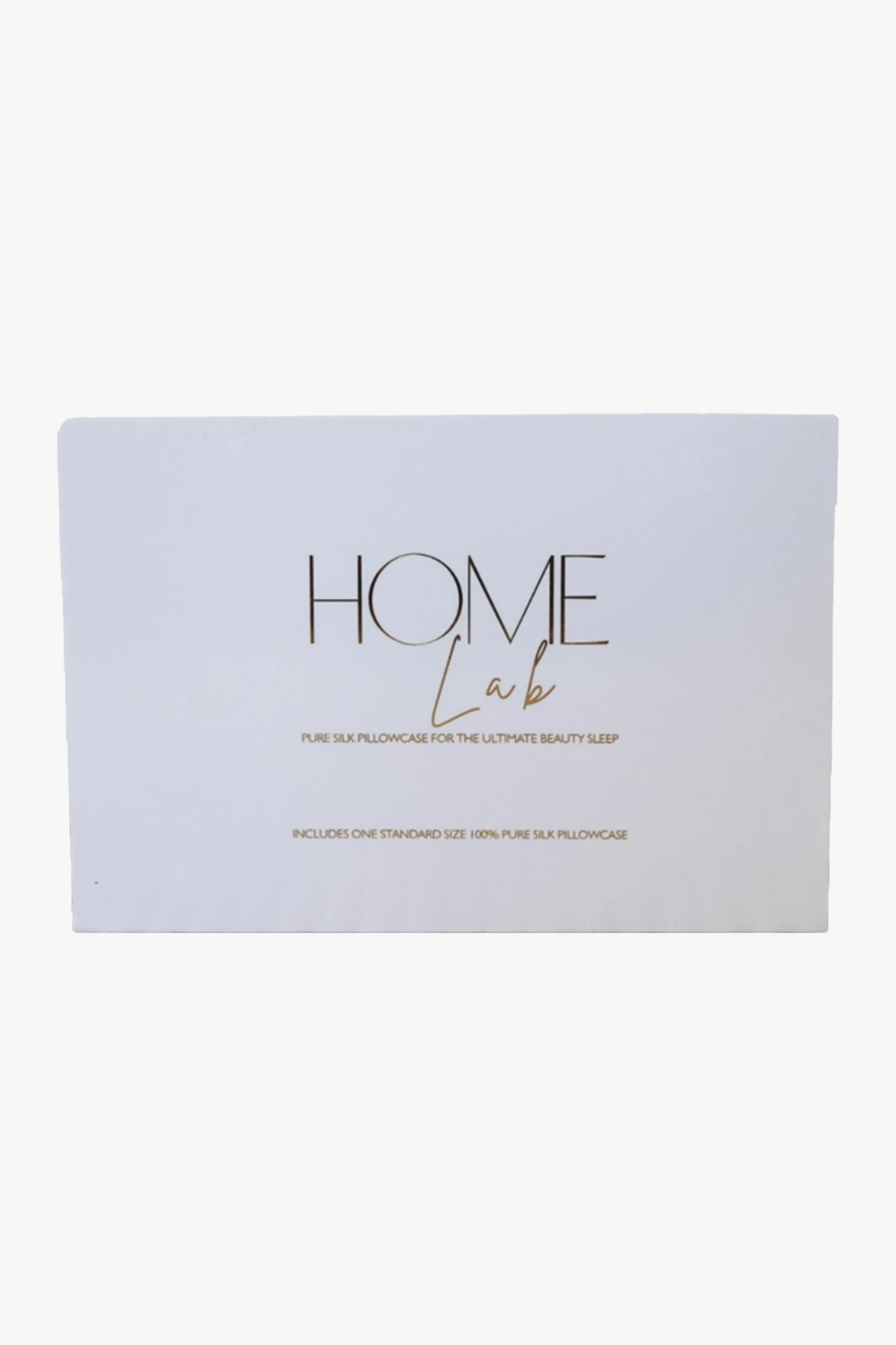 Home Lab The Edit 100% Silk Beauty Pair Pillowcases Clean White 48x73cm