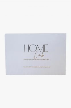 Home Lab 100% Silk Beauty Pillowcase Clean White 48x73cm