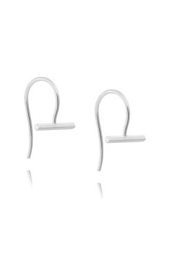 Linda Tahija Jewellery Mini T Bar Hook SS Earrings