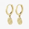 Pilgrim Nomad Coin Sleeper Earrings Gold