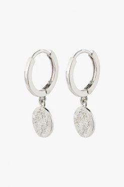 Pilgrim Jewellery Nomad Coin Sleeper Earrings Silver