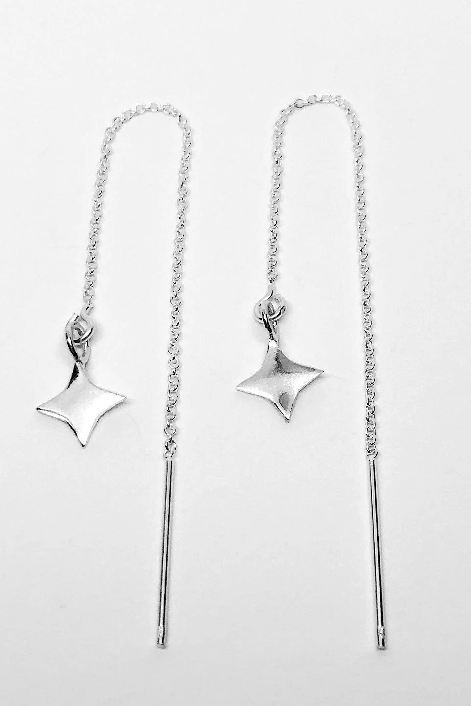 Audrey Loves Ruby Jewellery Square Star Thread Earrings