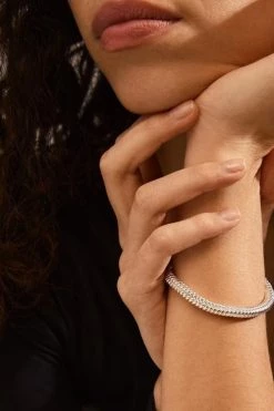 Pilgrim Belief Bar Hook Silver Chain Bracelet