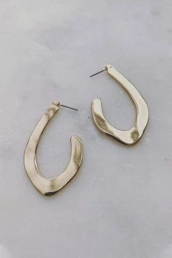Flo Gives Back 15% To Women In Need Gold Hooked Earrings