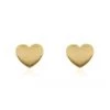 Linda Tahija Micro Heart 14k Gold Plate Stud Earrings