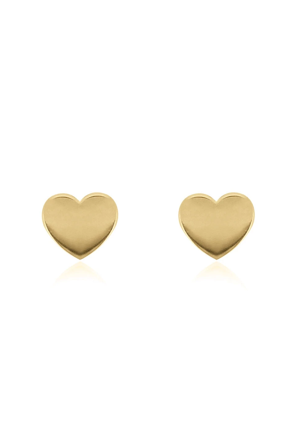 Linda Tahija Micro Heart 14k Gold Plate Stud Earrings