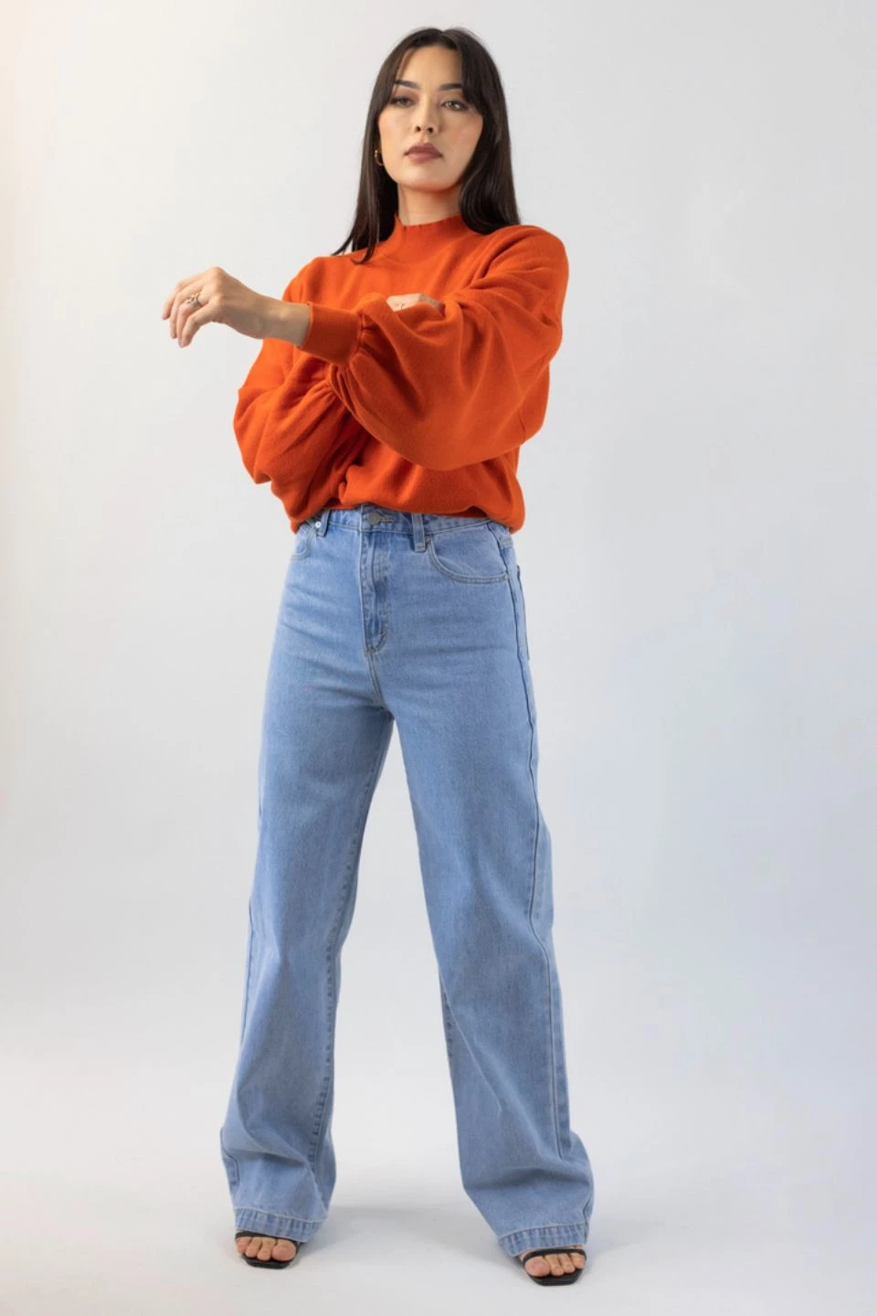 Abrand Jeans New In A 94 High Wide Walk Away Light Blue Denim Jean