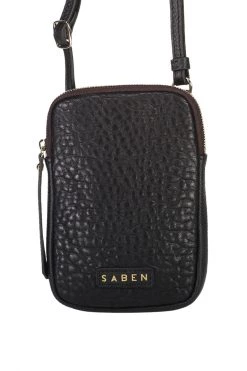 SABEN Bags Nikko Black Bubble Phone Sling