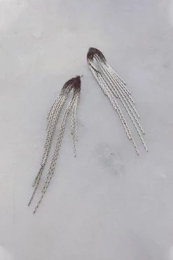 Flo Gives Back 15% To Women In Need Jewellery Waterfall Chain Rhodium Earrings