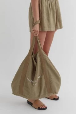Assembly Label Linen Khaki Tote Bag Bags & Wallets