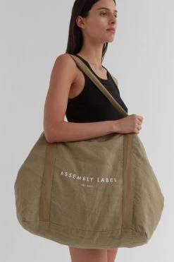Assembly Label Linen Khaki Tote Bag Bags & Wallets