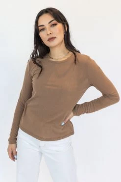 Ivy + Jack Faith Biscuit Mesh Crew Top New In