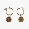 Flo Gives Back 15% To Women In Need Coin Sleeper Earrings Gold