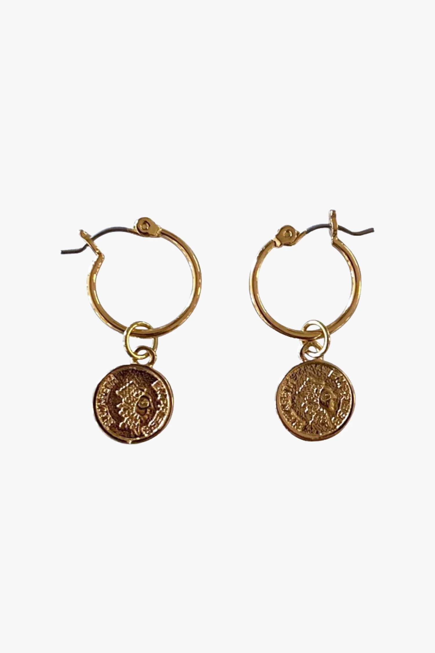 Flo Gives Back 15% To Women In Need Coin Sleeper Earrings Gold