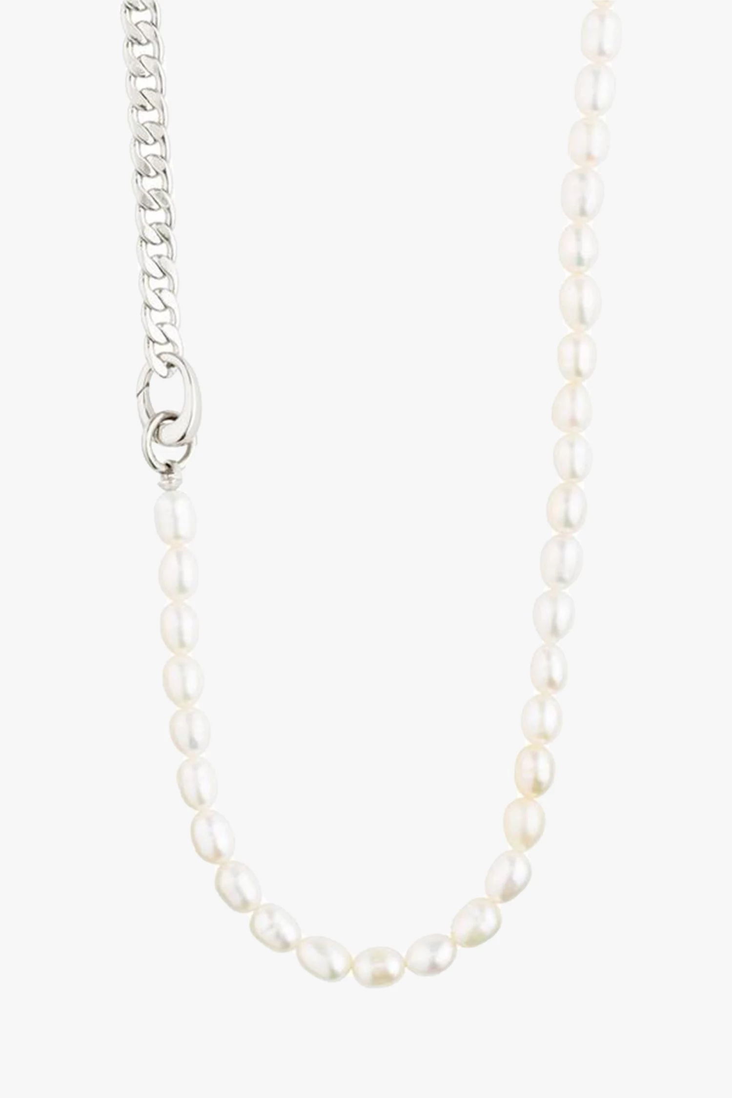 Pilgrim Precious Silver Chain With Pearls Necklace Jewellery
