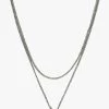 Flo Gives Back 15% To Women In Need Double Hearts Rhodium Necklace