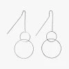Flo Gives Back 15% To Women In Need Circle Thread Thru Rhodium Earrings Jewellery