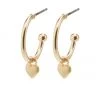 Pilgrim Sophia Heart Sleeper Stud Earrings Gold