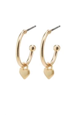 Pilgrim Sophia Heart Sleeper Stud Earrings Gold