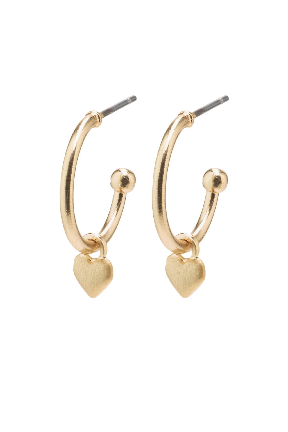 Pilgrim Sophia Heart Sleeper Stud Earrings Gold