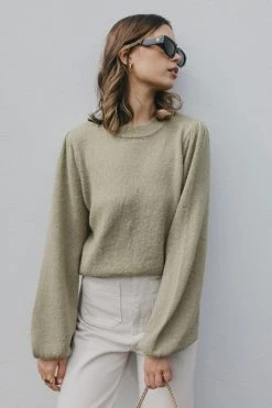 Seeking Lola Montana Sage Blouson Sleeve Jumper New In