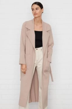 Staple The Label Harlow Camel Belted Coatigan New In