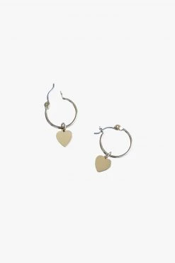 Flo Gives Back 15% To Women In Need Jewellery Heart Sleeper Earrings Gold