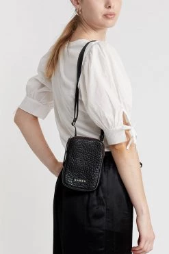 SABEN Bags Nikko Black Bubble Phone Sling