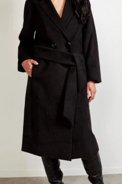 Drama The Label New In Money Black Long Coat