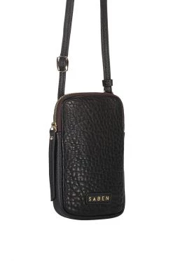SABEN Bags Nikko Black Bubble Phone Sling