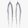 Flo Gives Back 15% To Women In Need Jewellery Waterfall Chain Rhodium Earrings