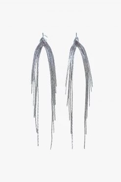 Flo Gives Back 15% To Women In Need Jewellery Waterfall Chain Rhodium Earrings