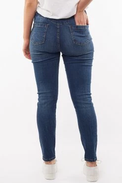Foxwood City Mid Rise Skinny Blue Denim Jean New In