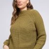 Foxwood Collins Olive Rib Knit Jumper Knitwear