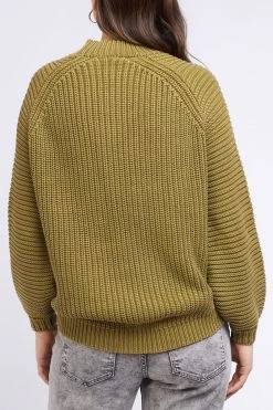Foxwood Collins Olive Rib Knit Jumper Knitwear