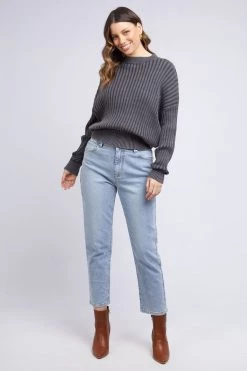 Foxwood Margate Black Chunky Rib Knit Knitwear