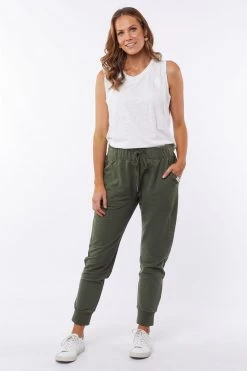 Foxwood New In Lazy Days Khaki Fleece Lounge Pant