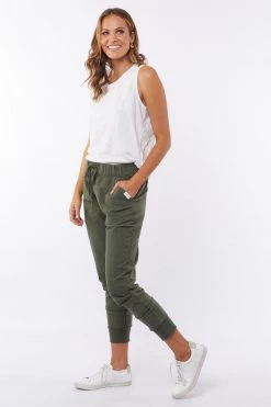 Foxwood New In Lazy Days Khaki Fleece Lounge Pant