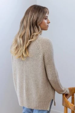 Maxted Bell Crew Drift Wood Super Soft Pullover Knitwear