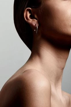 Pilgrim The AM To PM Edit Roberta Pi Silver Plated Crysta; 17mm Earrings